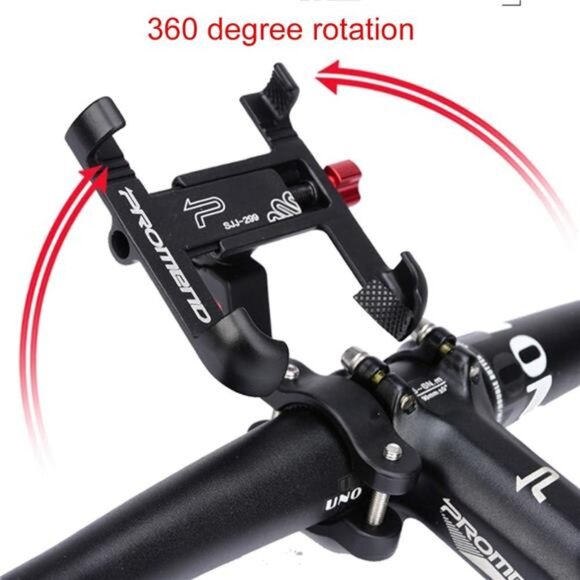 Motorcycle＆Bike Phone Mount, Aluminum Alloy Bicycle Handlebar Cellphone Holder - Picture 5 of 8